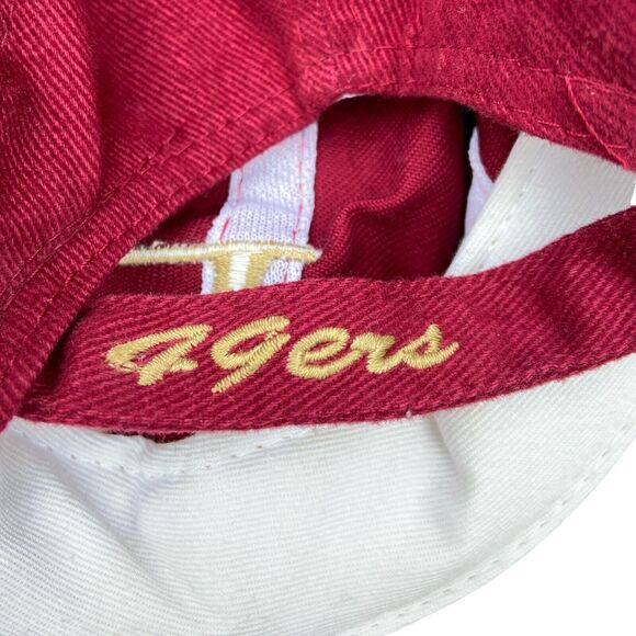 Vintage San Francisco 49ers Hat Cap‎ Spell out Embroidery Adjustable Red - Picture 4 of 7